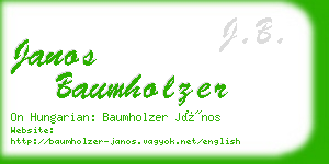 janos baumholzer business card